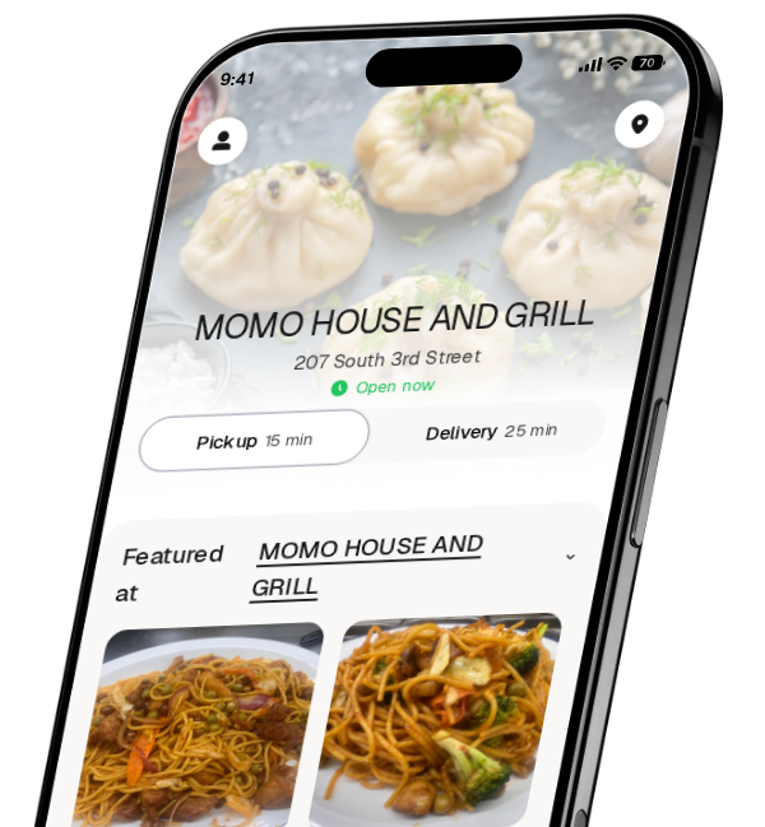 MOMO HOUSE AND GRILL app preview